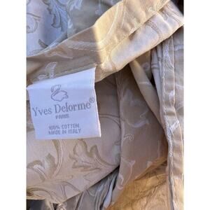 Yves Delorme 2 Pillow Shams Damask Sateen King Size Made In Italy